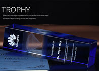 Mavi K9 Kristal Trophy Kupası Büyük Yarışmalar 3D Lazer Gravür Logosu ile Kullanın