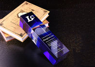 Mavi K9 Kristal Trophy Kupası Büyük Yarışmalar 3D Lazer Gravür Logosu ile Kullanın