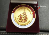 Yuvarlak Şekil Custom Made Trophy, Yükseltilmiş Logo Metal Ordusu Rozeti Coin