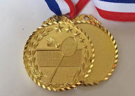 Altın Kaplama Döküm Metal Spor Madalyası Badminton Maçı İçin Özel Zamak