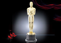 Oscar Ödülü Metal Kupa Kupa Siyah Kristal Tabanlı Çinko Alaşımlı Malzeme