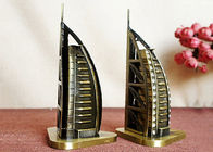 Bronz Kaplama DIY Zanaat Hediyeler Burj Al Arab Otel Dünyaca Ünlü Bina Modeli