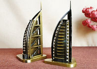 Bronz Kaplama DIY Zanaat Hediyeler Burj Al Arab Otel Dünyaca Ünlü Bina Modeli