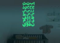 Vinil Malzeme DIY Ev Dekor El Sanatları, Arapça Metinleri Floresan Duvar Kağıdı
