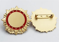 Askerlik İçin Rozet Tipi Özel Kazınmış Madalyalar Çinko / Kalay Alaşımlı Malzeme