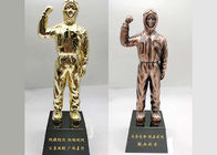 Hastalık Direnci Kahraman çinko alaşımı 250mm Yükseklik Özel Trophy Ödülleri