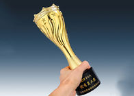 18K Altın Kaplama Metal Kupa Kupasını Özel Lig Kupası İçin Yıldız Desenli