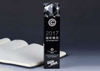 Siyah Kristal Cam Kupa, 240mm Yükseklik Kişiselleştirilmiş Cam Ödülleri