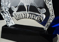 Cilalı K9 Kristal Golf Topu Trophy, Özel Logo Golf Kulübü Trophy