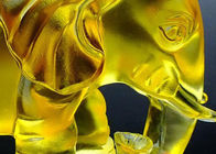 Amber Renkli Sır Kapalı Ev Dekorasyon Filler Heykelcik Heykeli 135 * 80 * 115mm