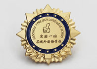 Askerlik İçin Rozet Tipi Özel Kazınmış Madalyalar Çinko / Kalay Alaşımlı Malzeme